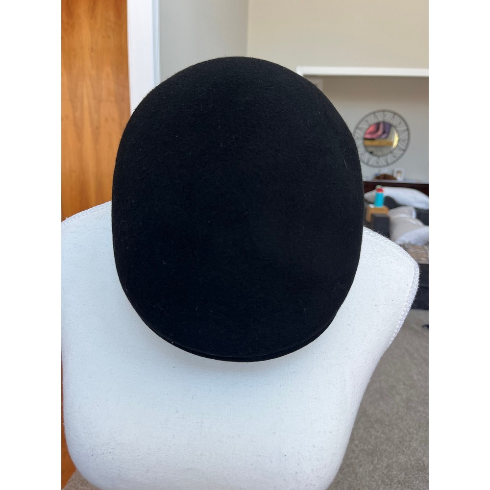Dobbs Black Felt Cap England Water Repellent Mens‎ Medium Flat Hat Newsboy